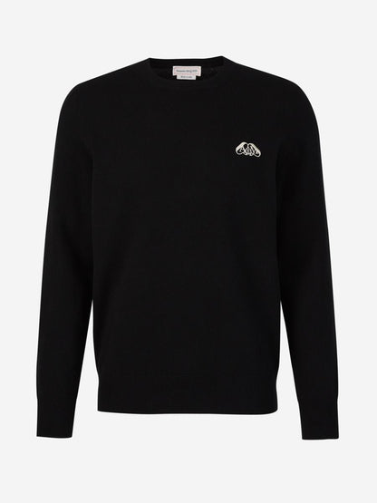 Alexander McQueen kashmirtröja med logotyp