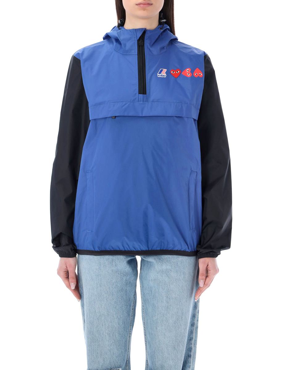 Comme Des Garçons Play Bicolor Vattentät Huvjacka