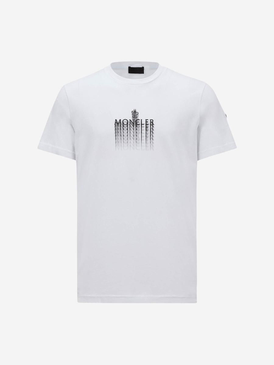 Moncler bomulls-t-shirt med logotyp