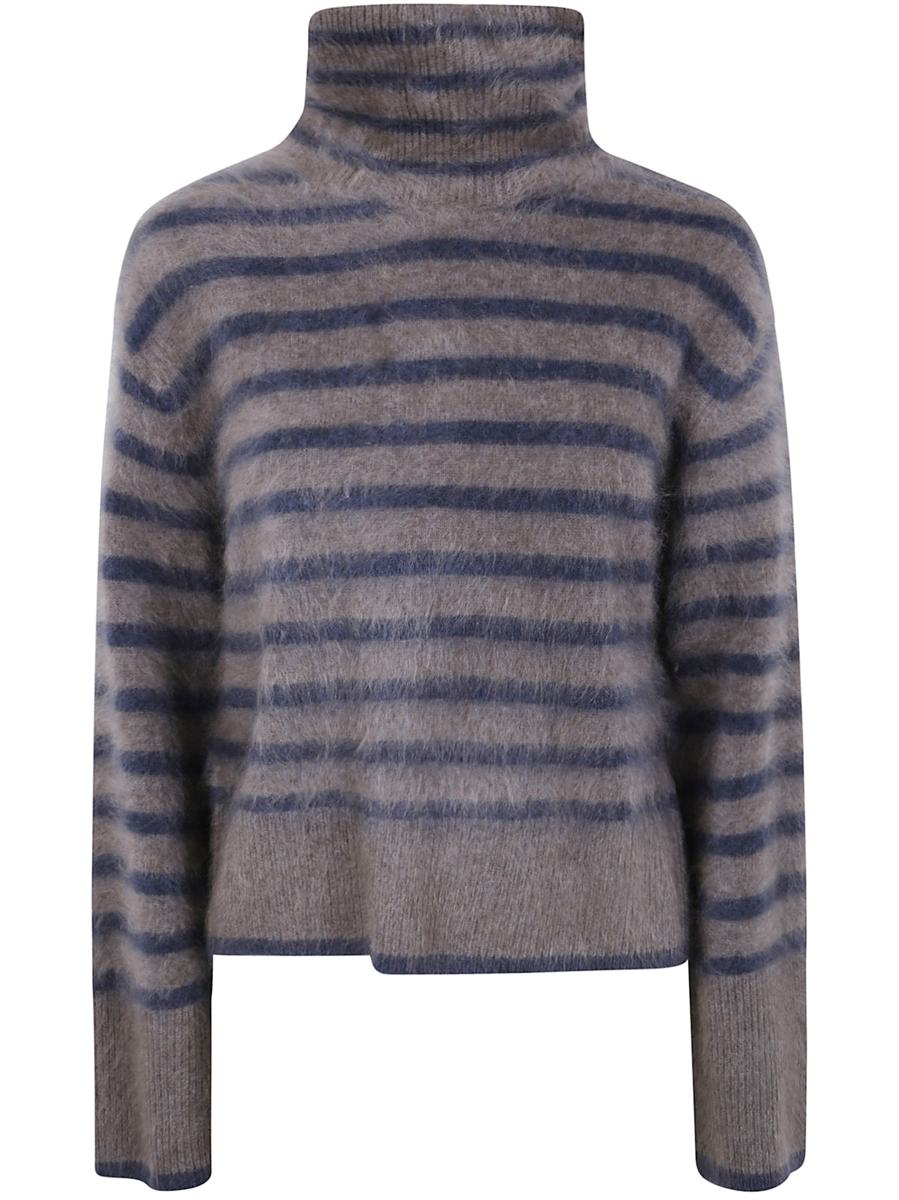 Lisa Yang "Floren" Turtleneck Stripes Sweater Kläder
