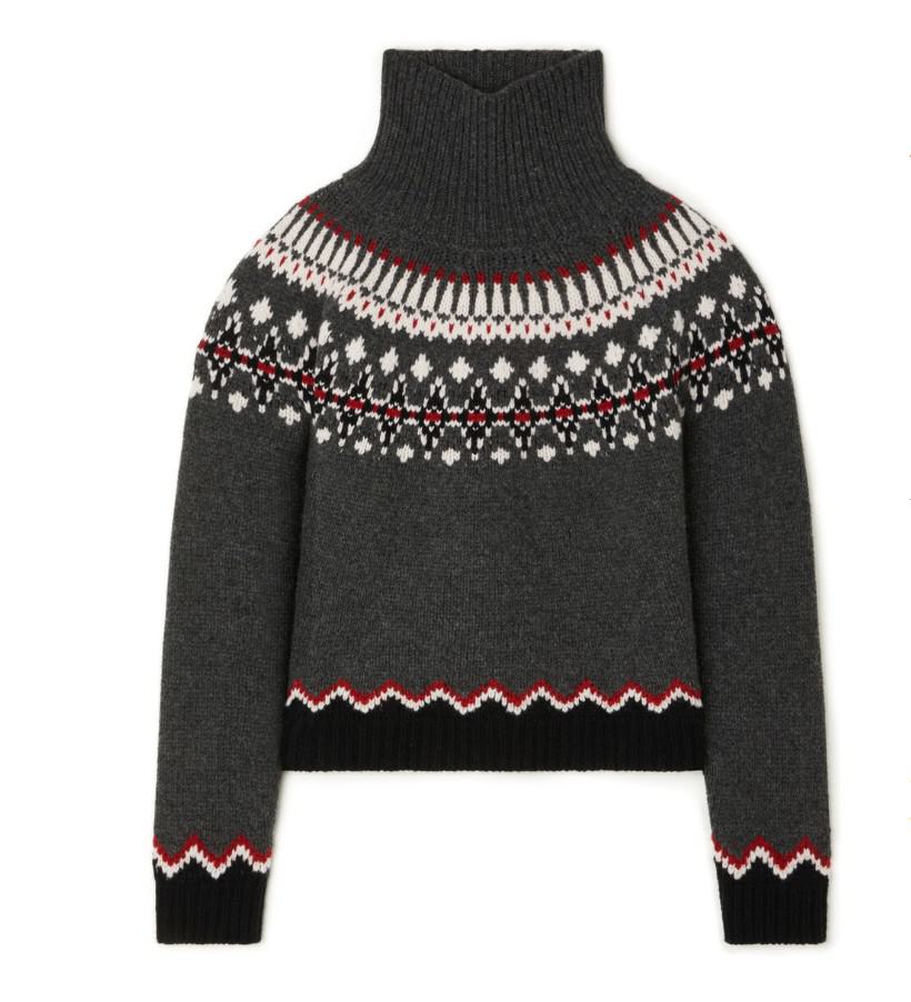 Alanui Sweet Winter Polotröja Svart Grå/Multifärgad