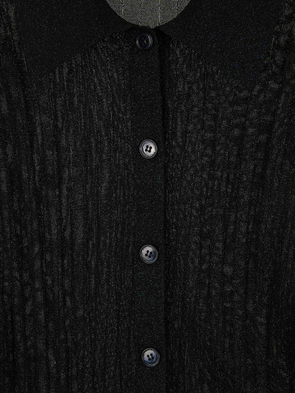 Stella McCartney Lurex Knit Polo Top