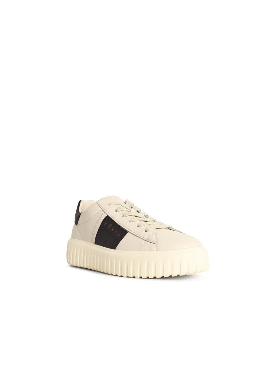 Hogan 'H-Stripes' Vita Lädersneakers