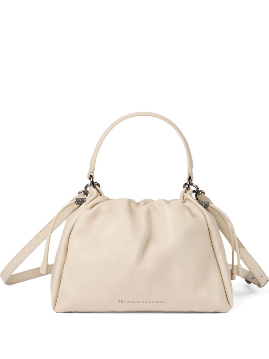 Brunello Cucinelli Bucket Mellow Liten Läderhandväska