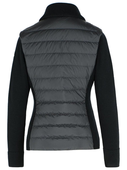 Moncler svart jacka i ullblandning