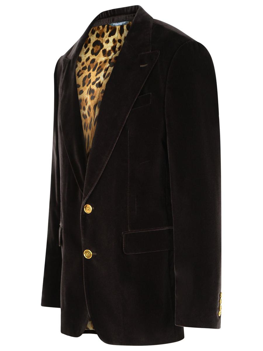 Dolce &amp; Gabbana Brun Polyesterkavaj