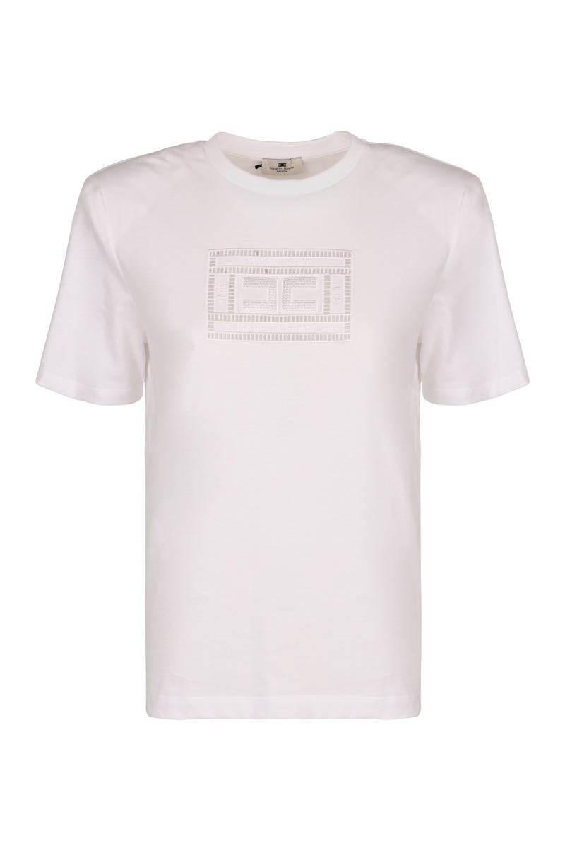 Elisabetta Franchi T-shirt med logotyptryck