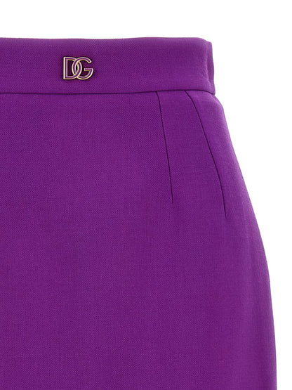 Dolce &amp; Gabbana kjol med metallisk logotyp