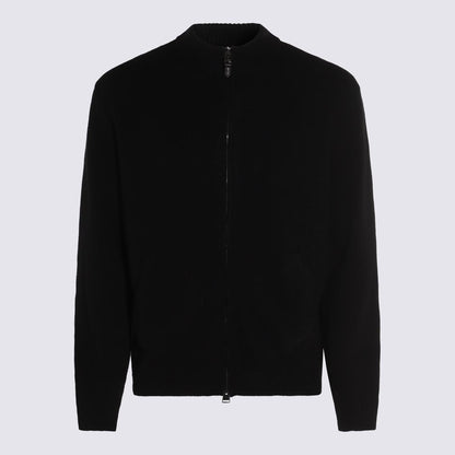 Canali svarta stickade ullplagg