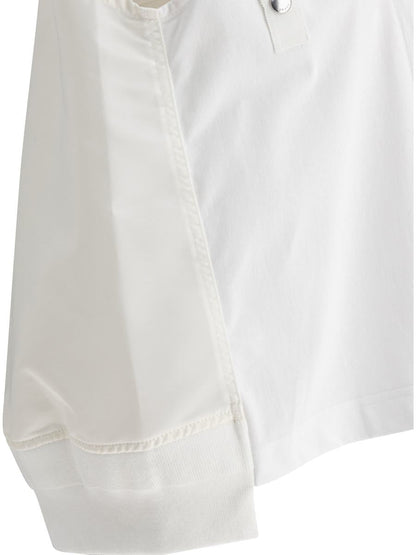 Sacai linne i bomullsjersey och nylontwill