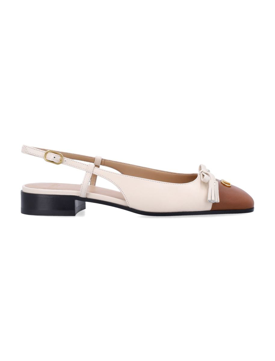 Valentino Garavani Betjänad Du Roi Slingback Ballerina