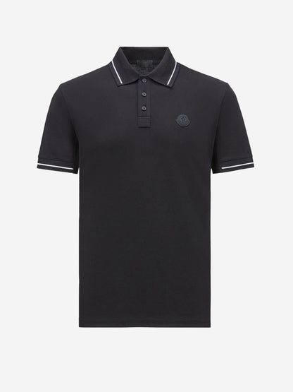 Moncler Polo med logotyp i bomull