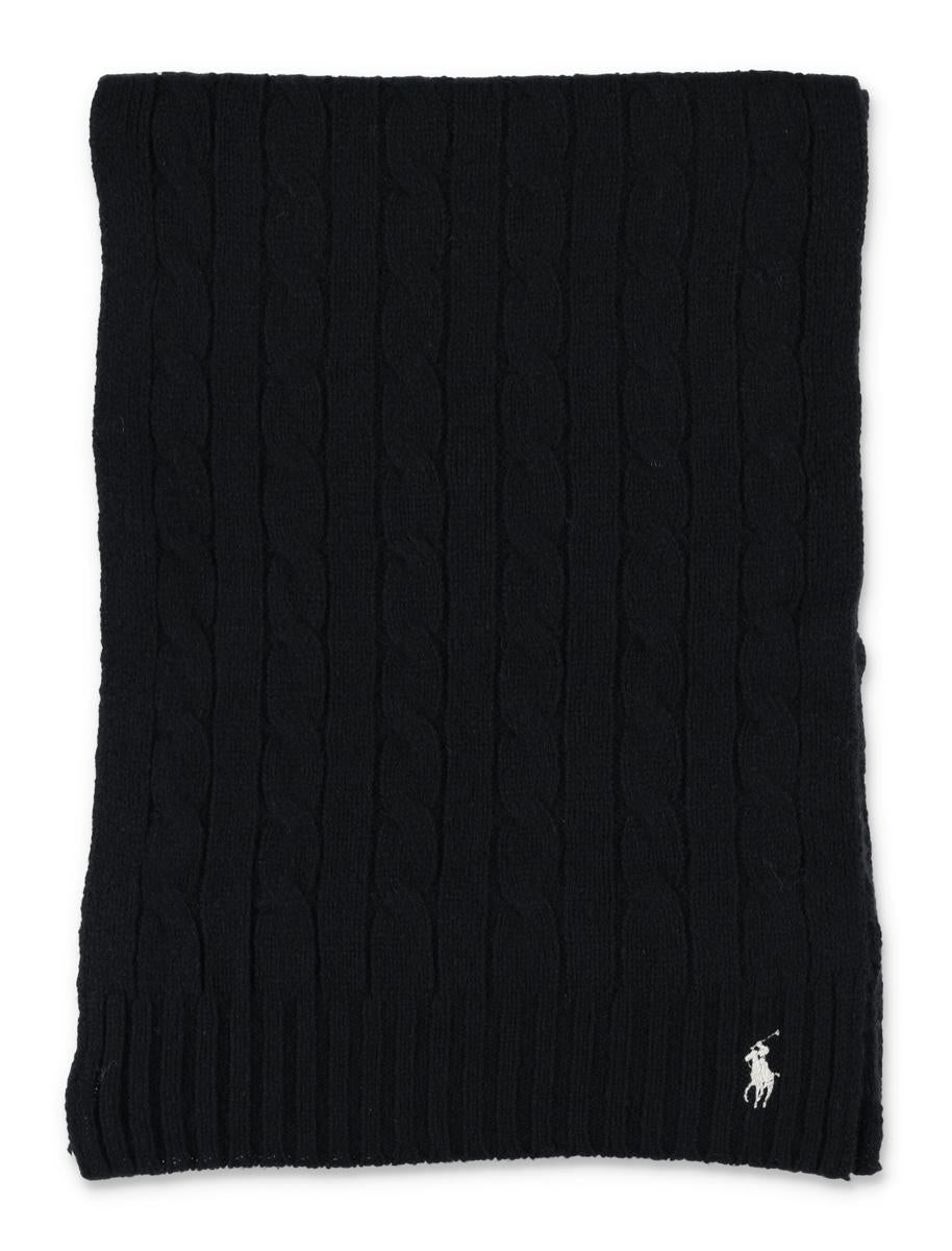 Polo Ralph Lauren Kabelstickad Ull-Kashmirhalsduk