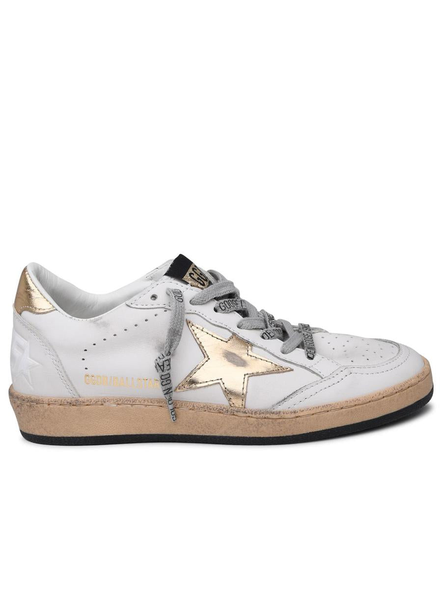 Golden Goose – Superstar – Vita sneakers i läder