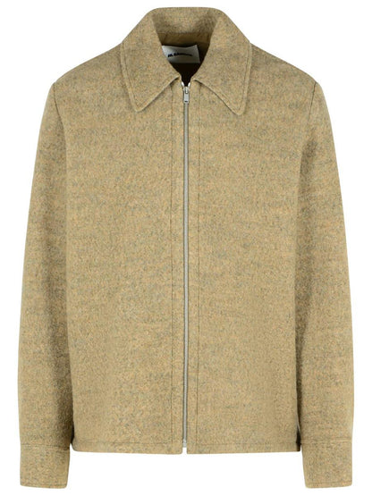 Jil Sander Beige Jacka i Ullblandning