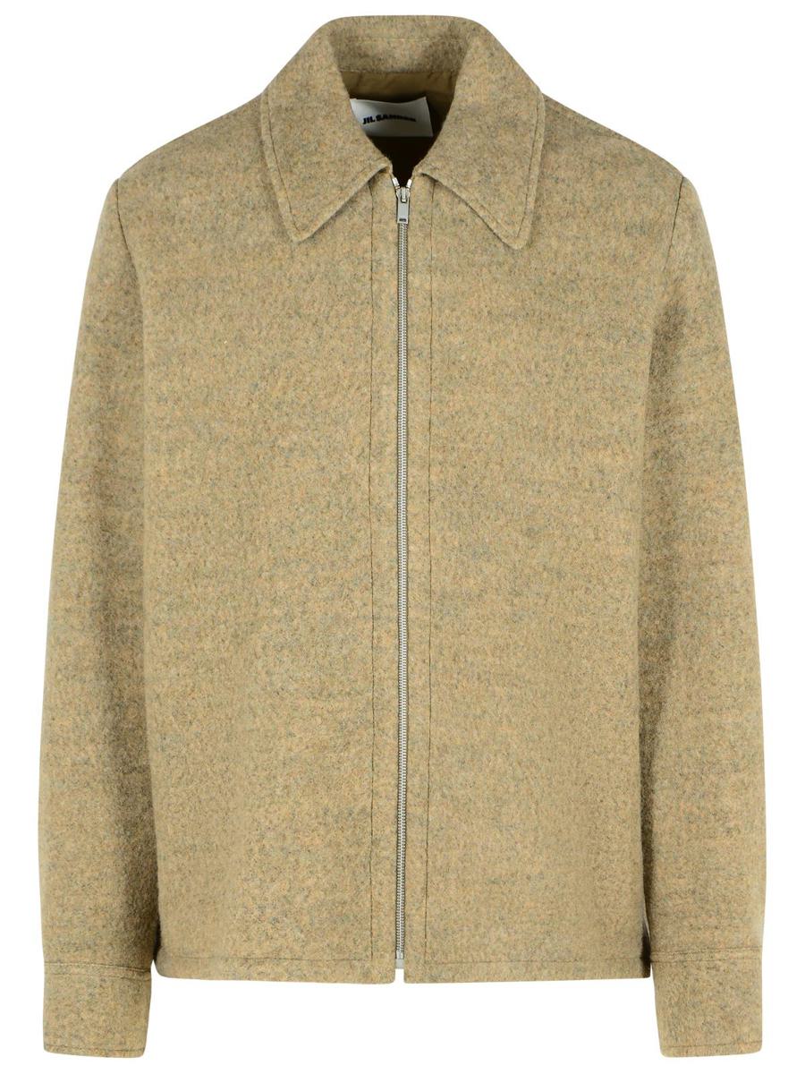 Jil Sander Beige Jacka i Ullblandning