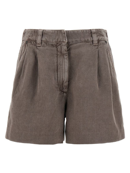 Brunello Cucinelli Linne Bomullsshorts