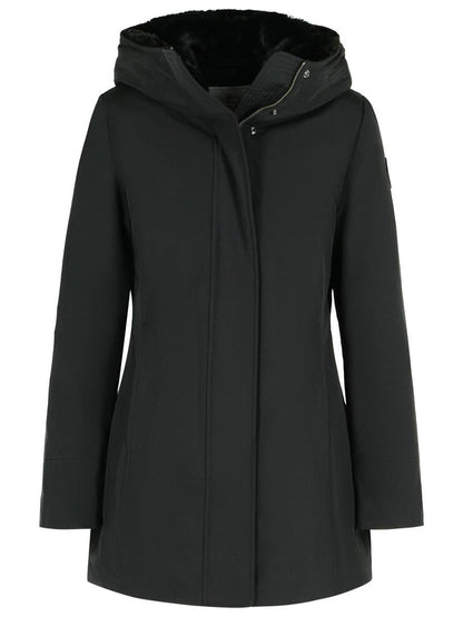 Woolrich 'Boulder' svart parkas i bomullsblandning