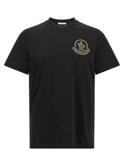 Moncler Flockad Logotyp T-shirt