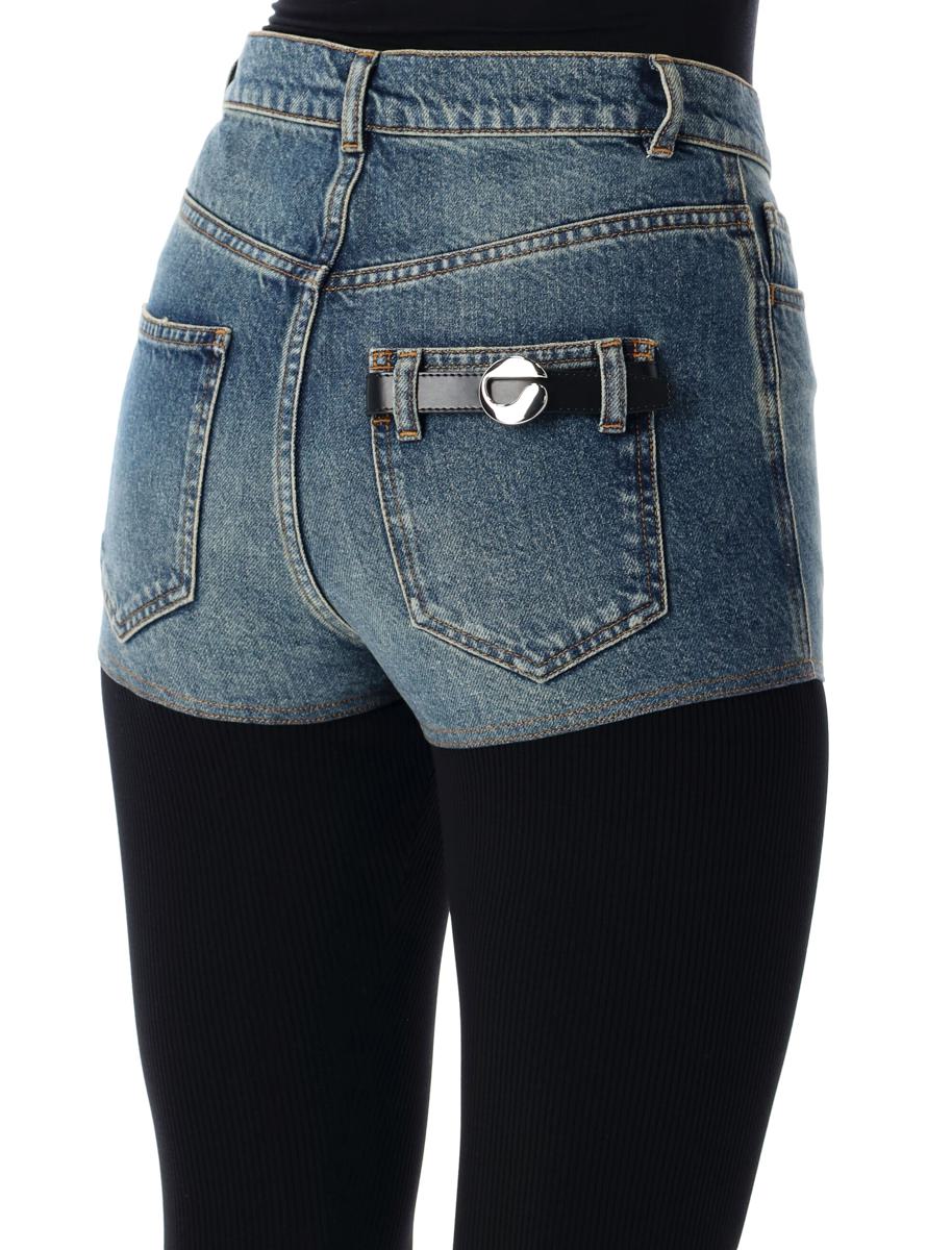 Coperni Hybrid Rib Knit And Denim Trompe-L'Œil byxor