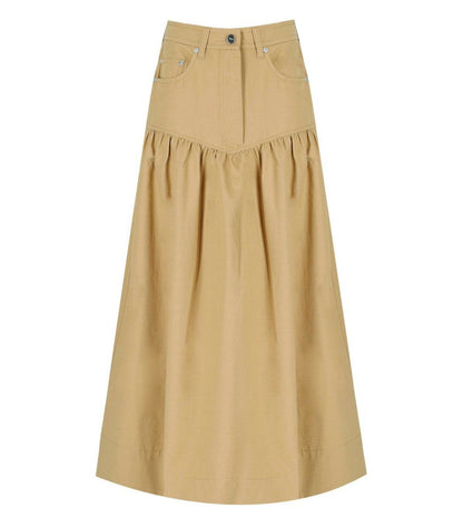 Ganni Beige Midikjol
