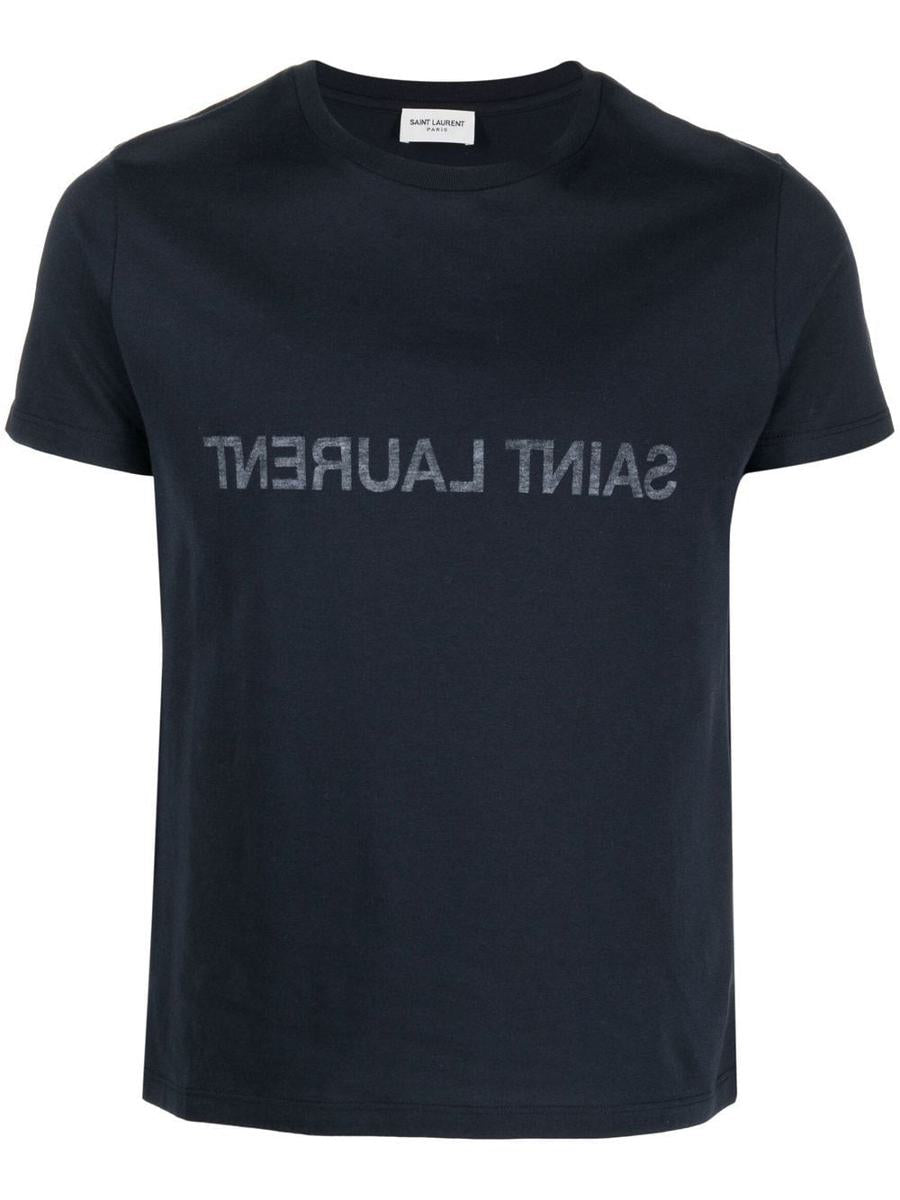 Saint Laurent-logotyp bomullst-t-shirt