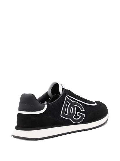 Dolce &amp; Gabbana Dg Cushion-sneakers i mocka med spetsdetaljer