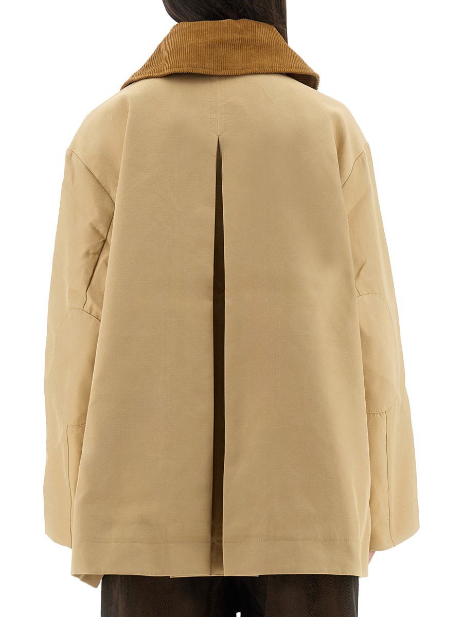 Ganni Camel Twill Midijacka