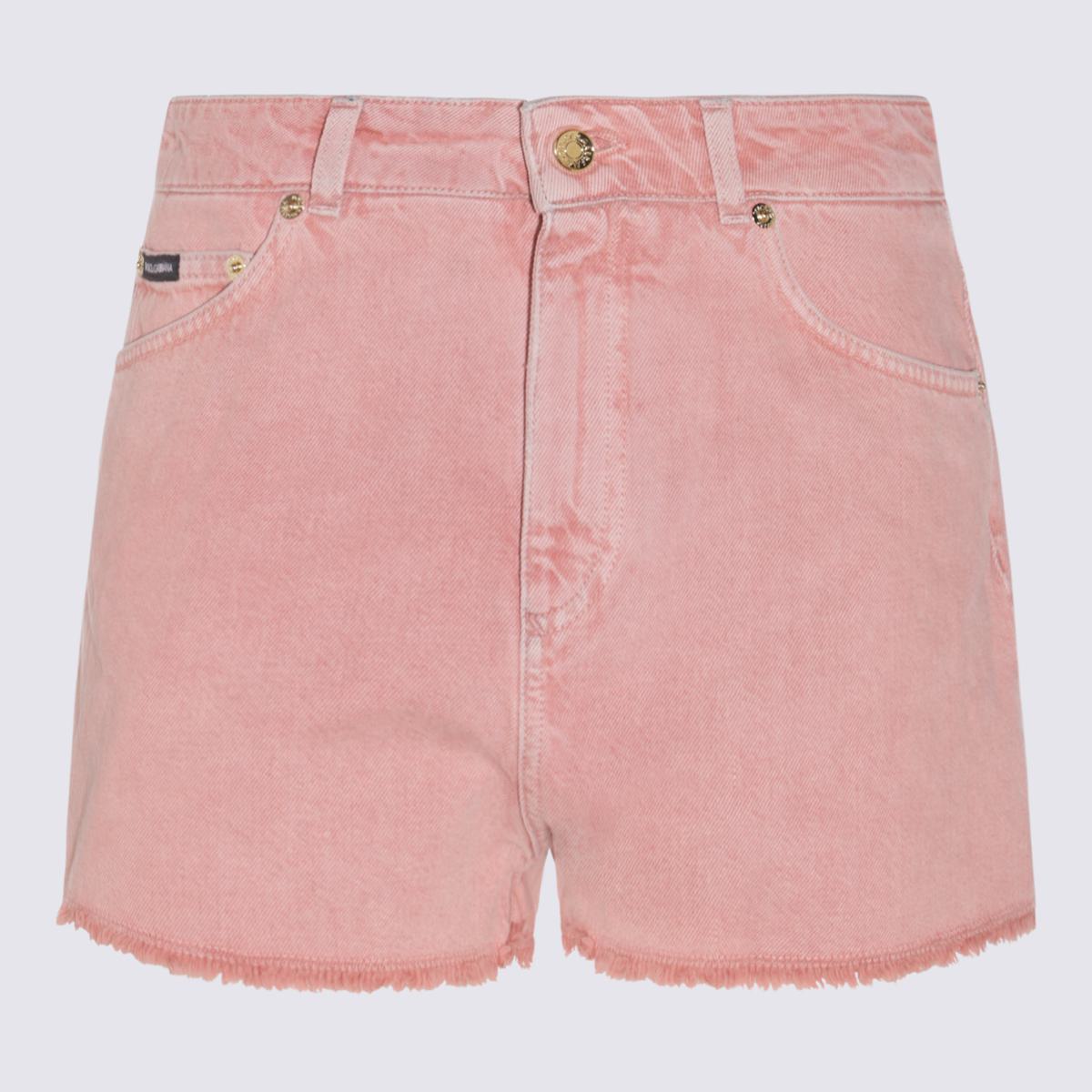 Dolce &amp; Gabbana Rosa Bomullsshorts