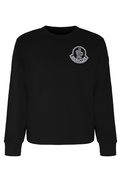Moncler bomulls-tröja med rund hals