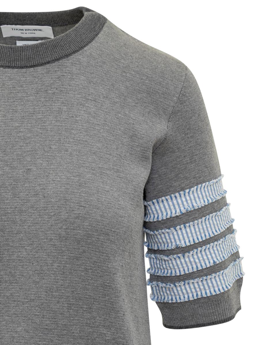 Thom Browne bomullsklänning med 4Bar-logotyp