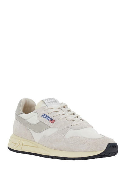 'Reel Wind' Grå Låga Sneakers Med Logotypdetalj I Mocka Herr