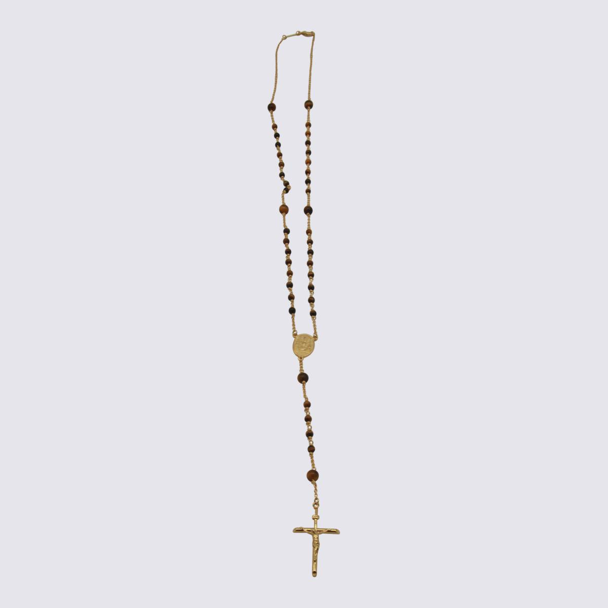 Dolce &amp; Gabbana Halsband i svart och guld