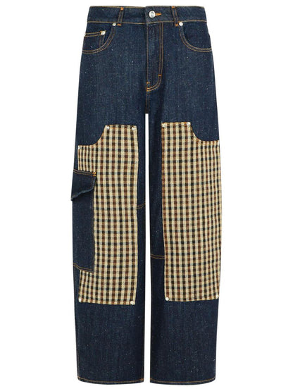 Ganni Marinblå Bomullsjeans