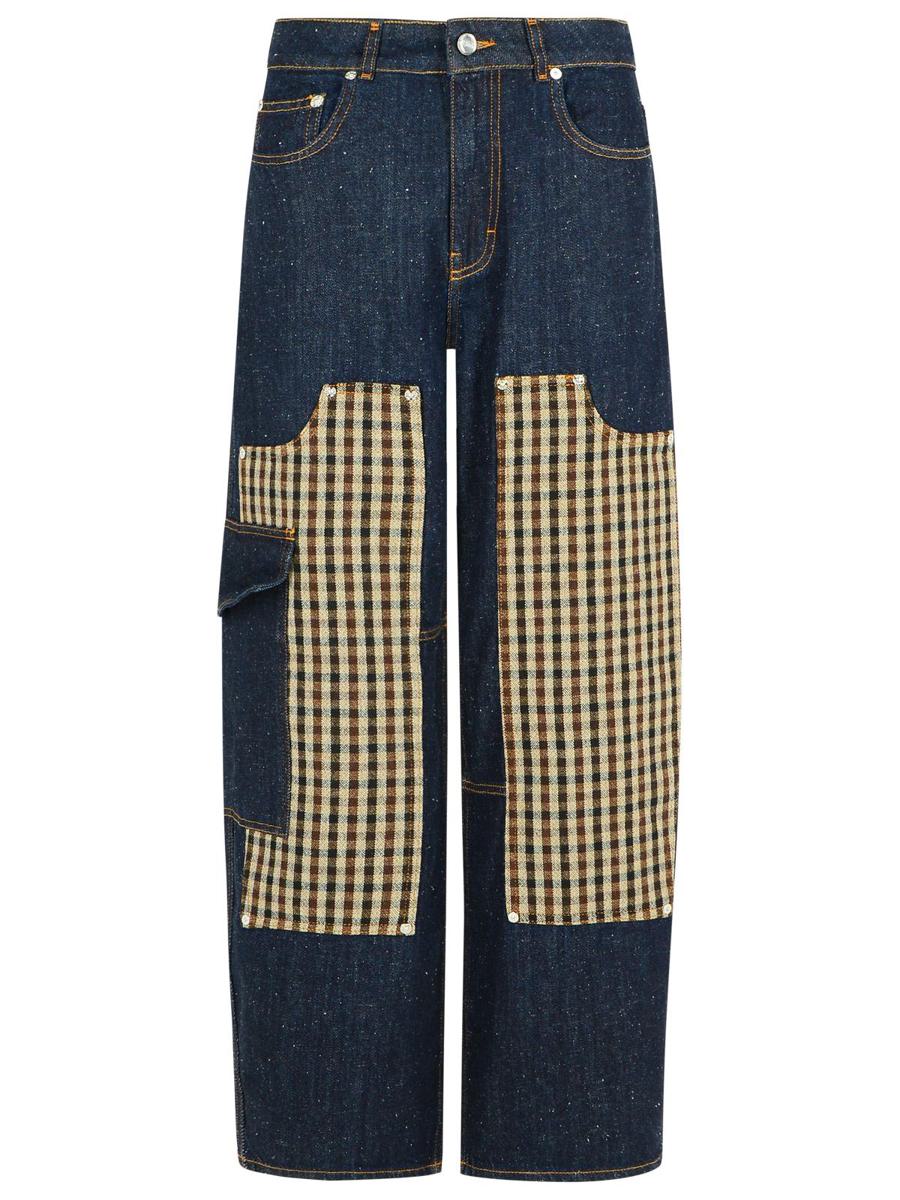 Ganni Marinblå Bomullsjeans