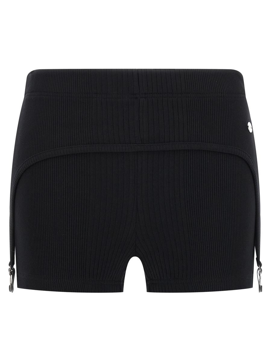 Jean Paul Gaultier 'Den svarta strumpebandshållaren' shorts