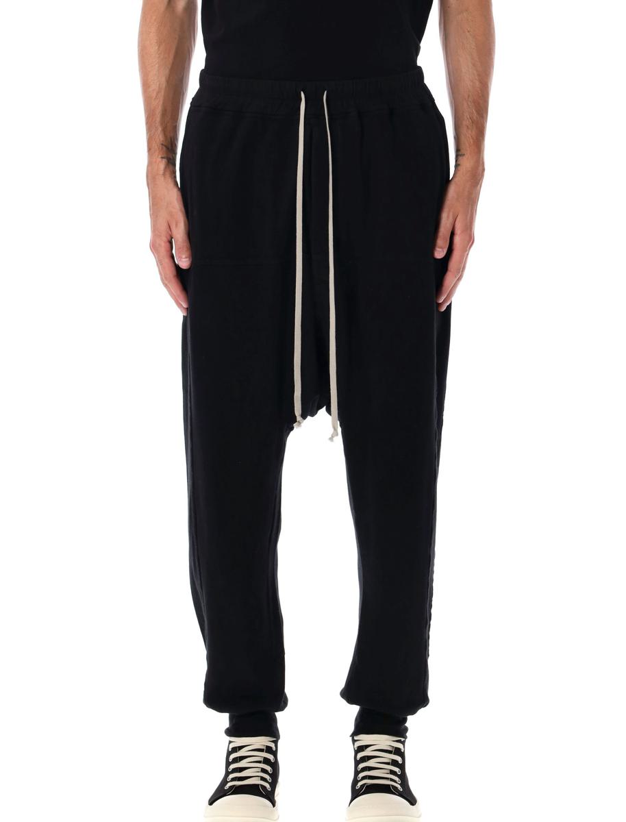 Rick Owens Drkshdw svarta jerseybyxor med dragsko och fånge
