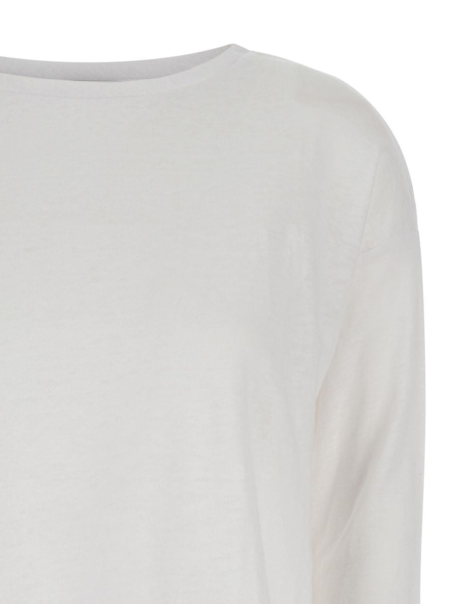 Allude-skjorta med rund halsringning