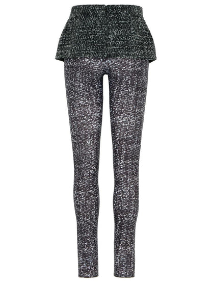 Diesel tvåfärgade leggings i polyesterblandning