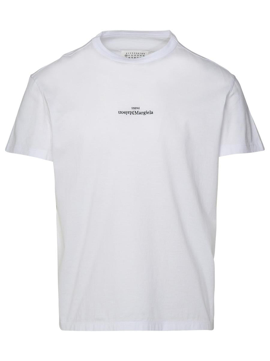 Maison Margiela Vit Bomulls-T-shirt