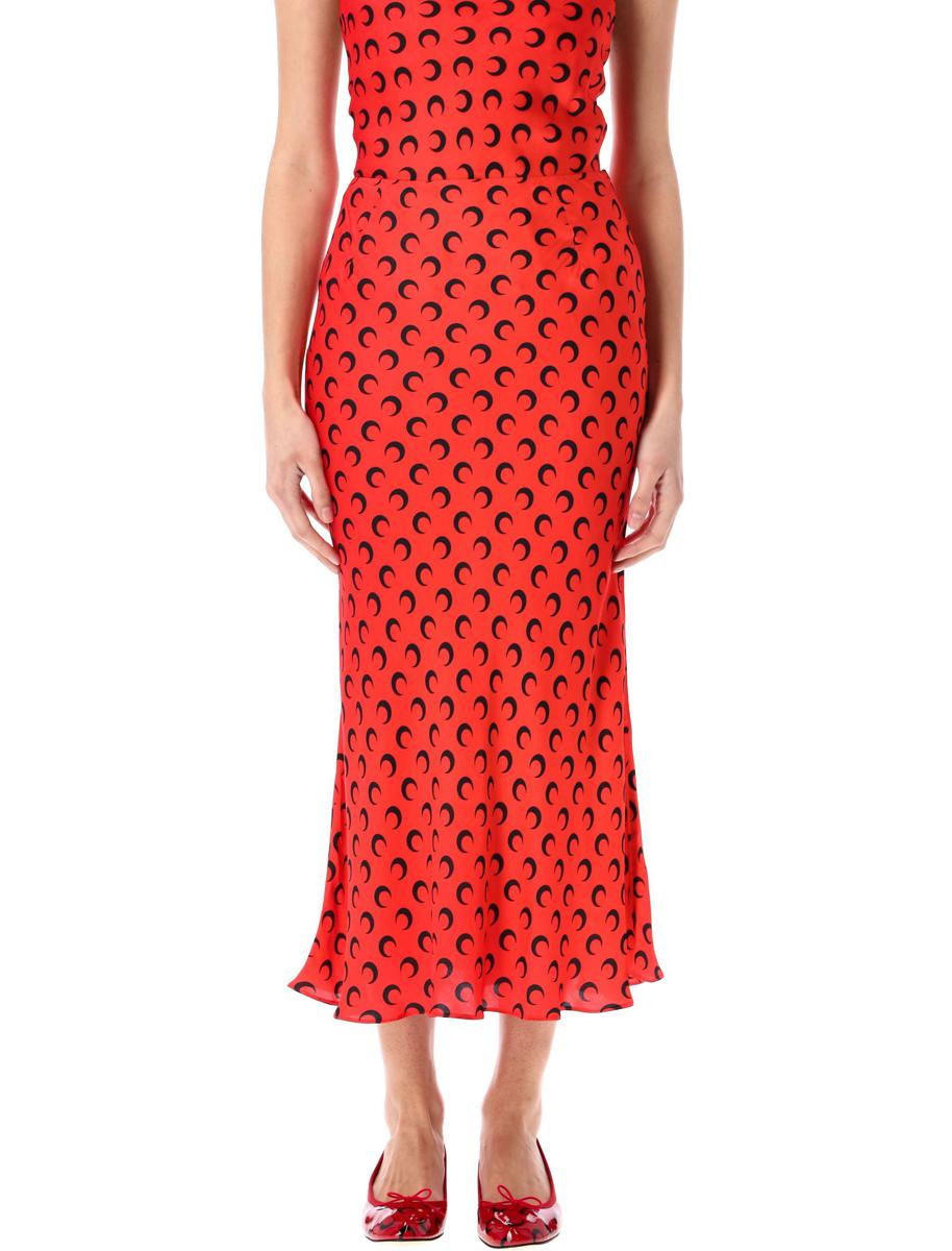 Marine Serre Moon Satin Midikjol