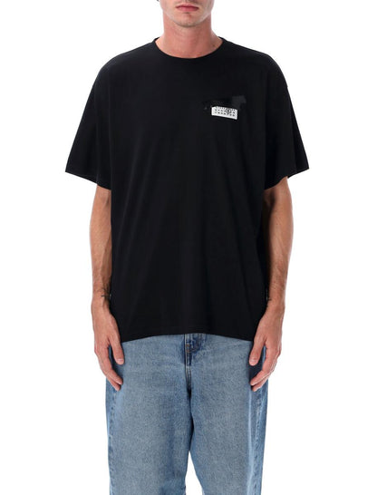 MM6 Maison Margiela Trompe L'Oeil T-shirt i bomull med tryck