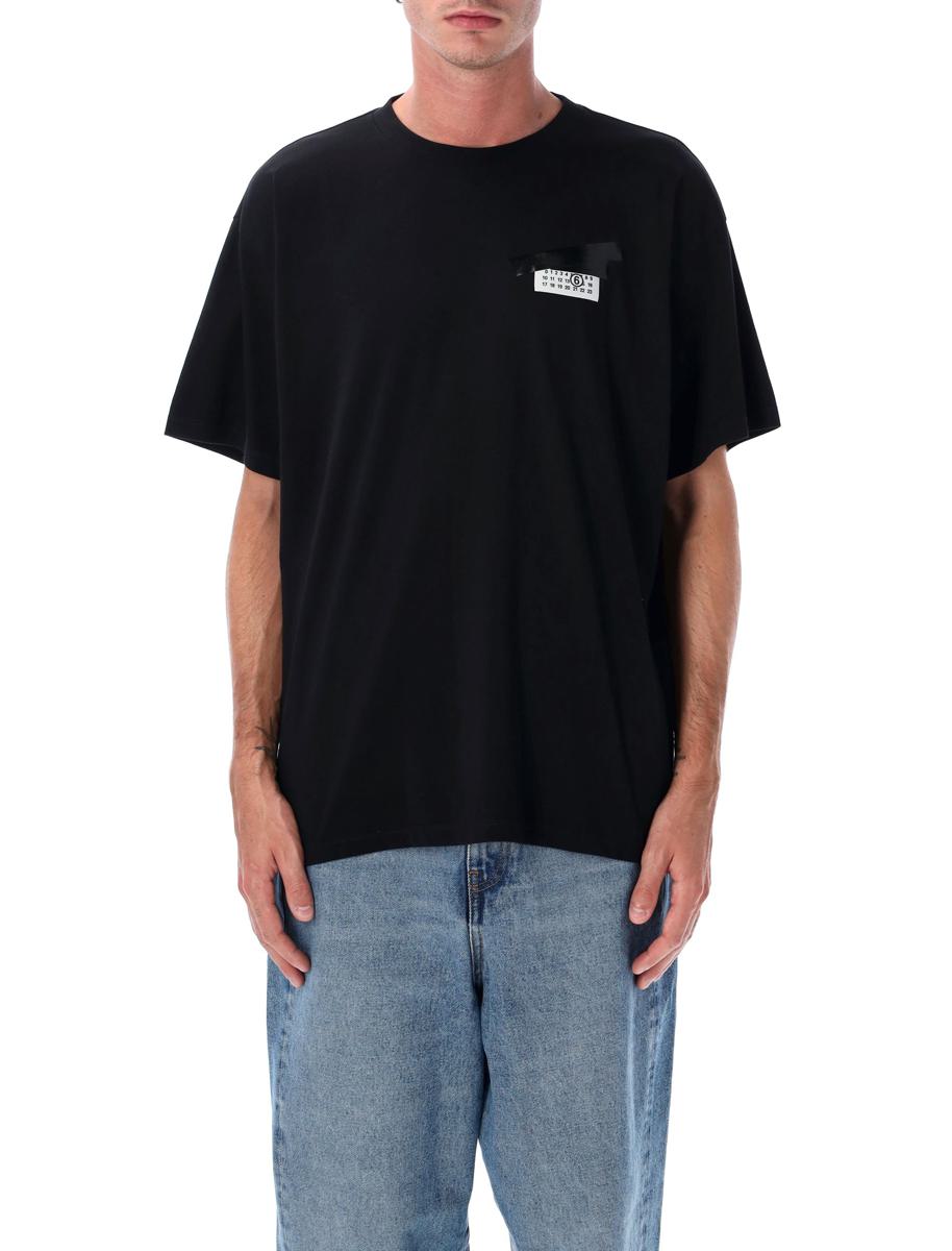 MM6 Maison Margiela Trompe L'Oeil T-shirt i bomull med tryck