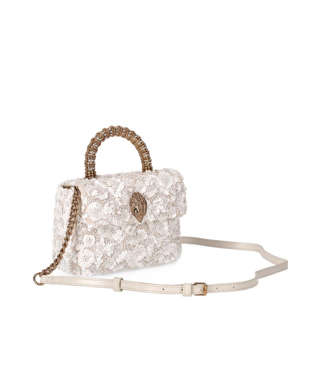 Kurt Geiger London Kensington Paillettes Mini Vit Handväska