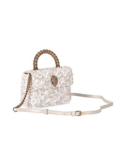 Kurt Geiger London Kensington Paillettes Mini Vit Handväska