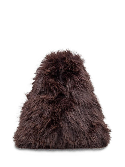 Msgm Msgm-väska i brun fuskpäls