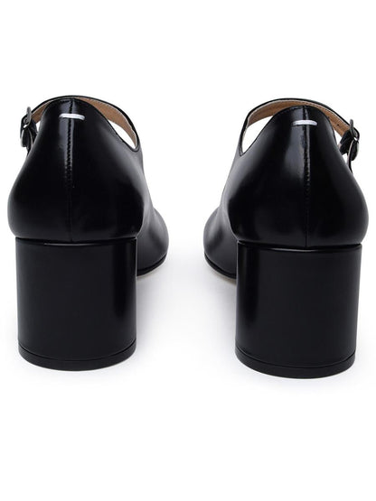 Maison Margiela svarta läderpumps