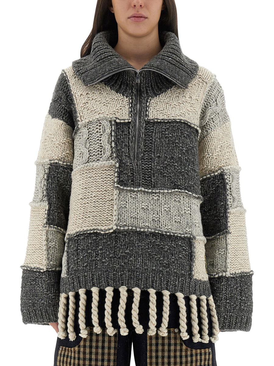 Ganni Patchwork Jersey Med Lugg