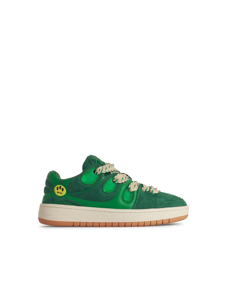 Barrow 'Skate' gröna lädersneakers