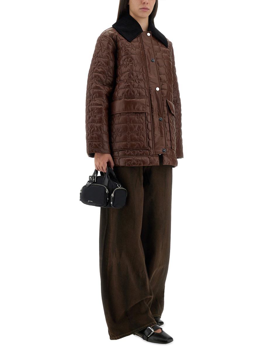 Ganni quiltad midijacka